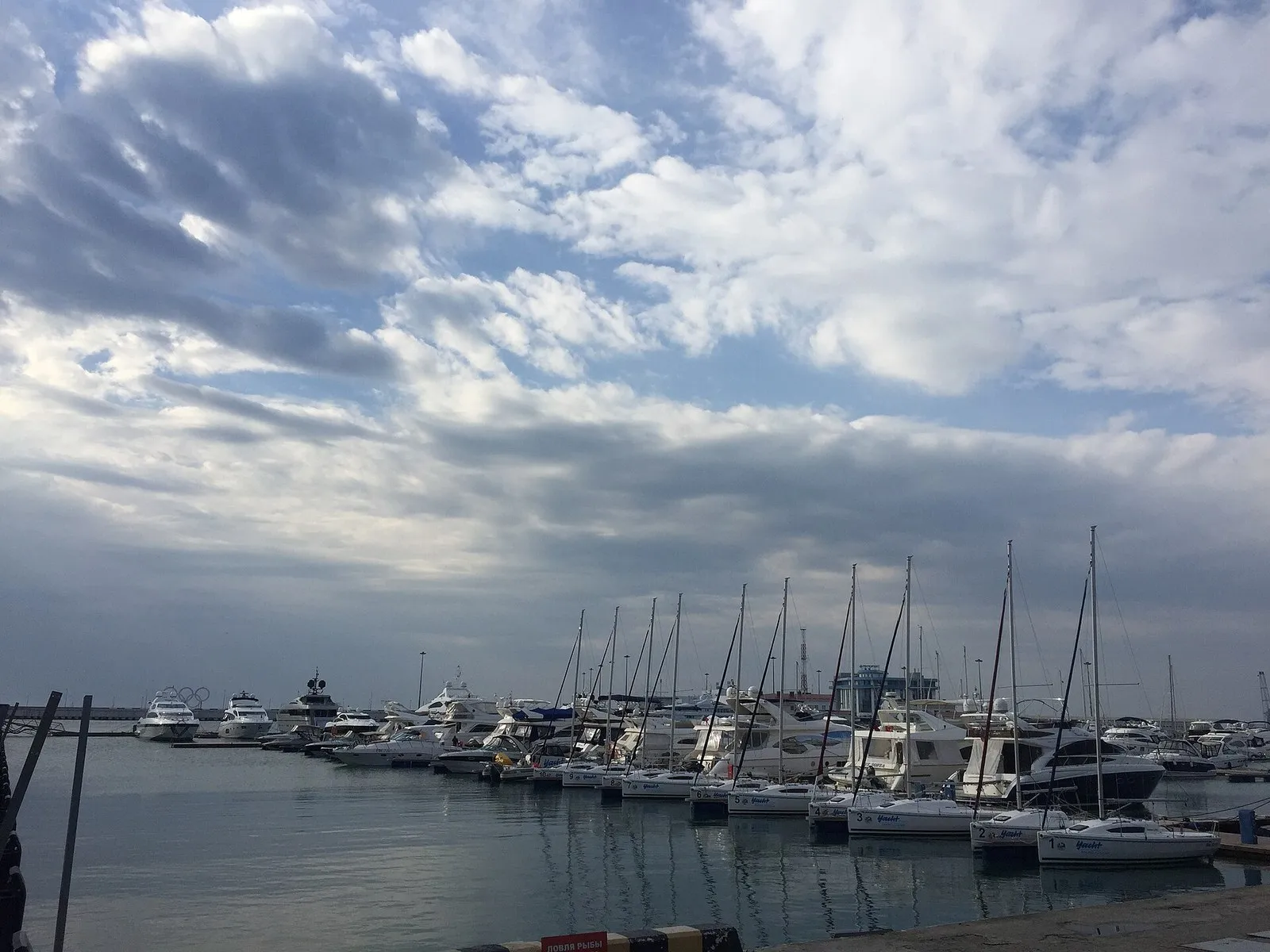 Яхты у причалов Морского порта Сочи