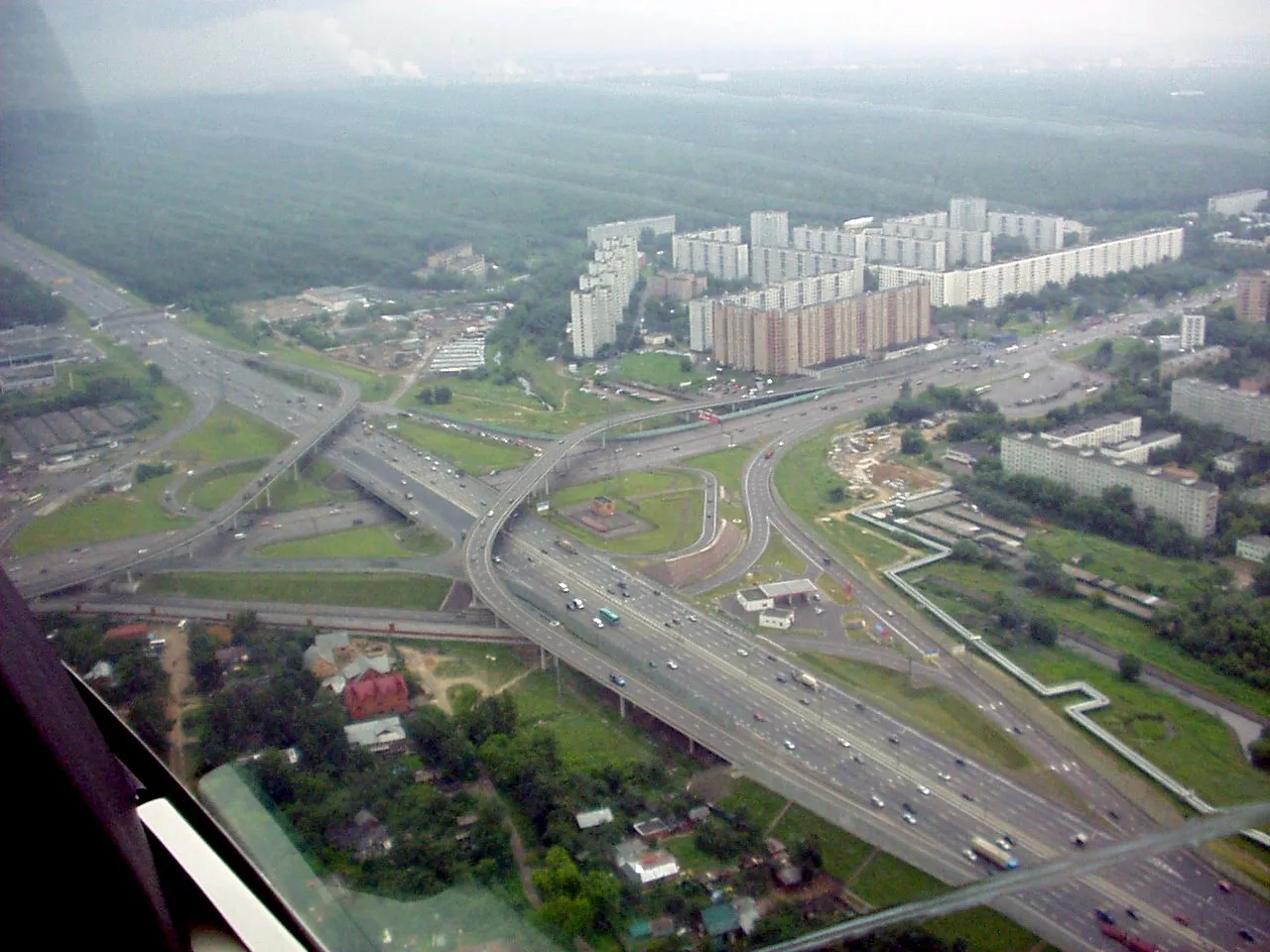 Развязка МКАД с Ярославским шоссе на севере Москвы